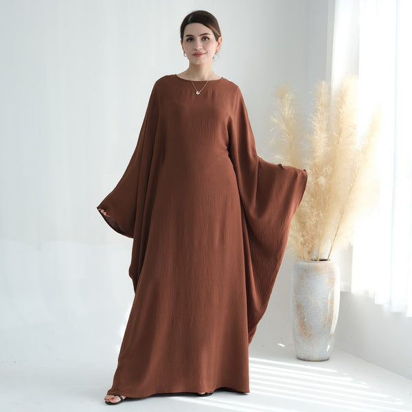 Amberbruin Jazz Crêpe Vlinder Abaya Jurk
