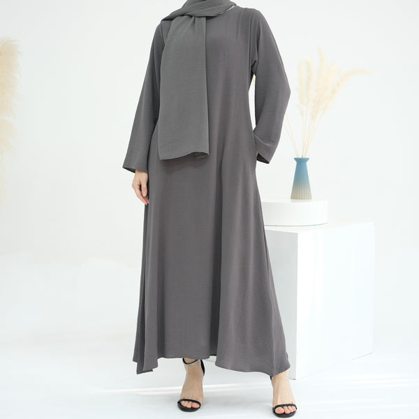 Antracietgrijs Jazz Crêpe Abaya Jurk