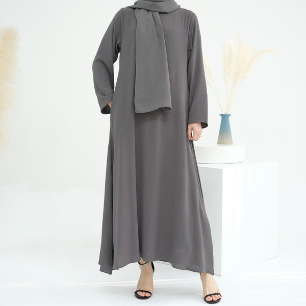 Antracietgrijs Jazz Crêpe Abaya Jurk