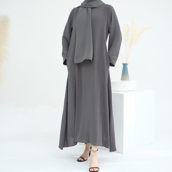 Antracietgrijs Jazz Crêpe Abaya Jurk