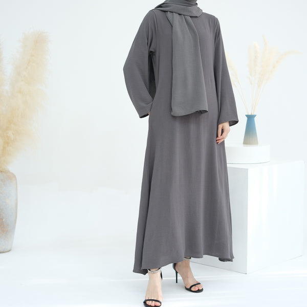 Antracietgrijs Jazz Crêpe Abaya Jurk