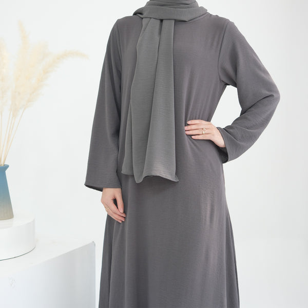 Antracietgrijs Jazz Crêpe Abaya Jurk