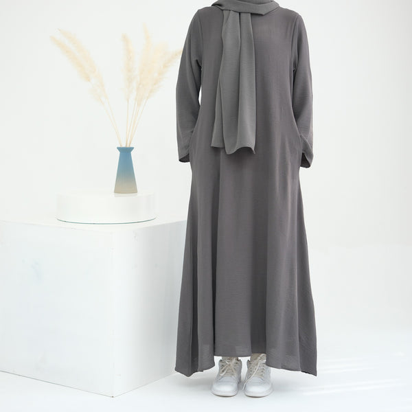 Antracietgrijs Jazz Crêpe Abaya Jurk