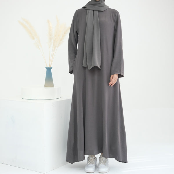 Antracietgrijs Jazz Crêpe Abaya Jurk