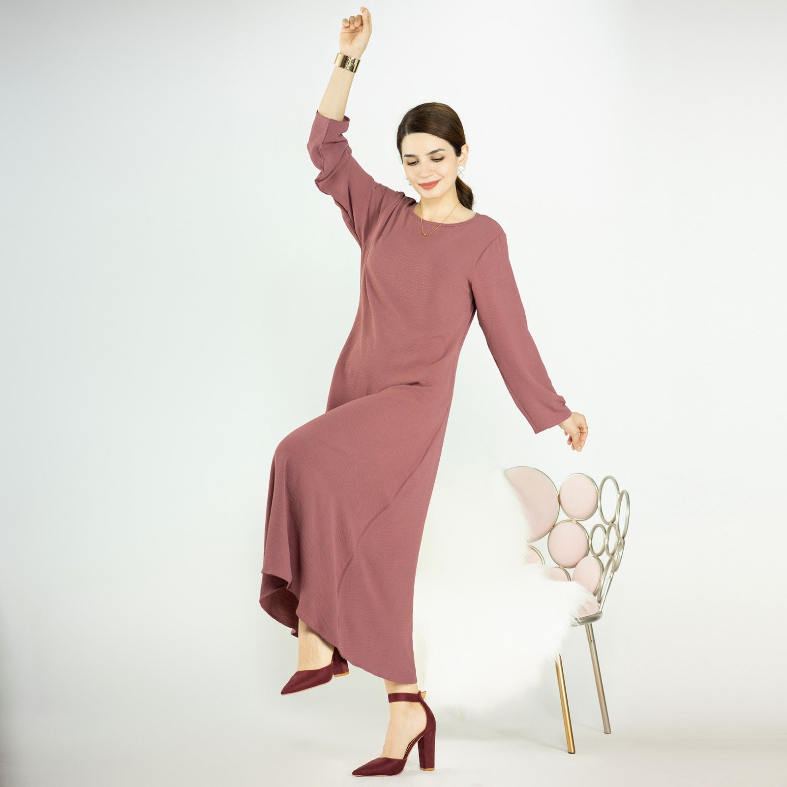 Antiekroze Jazz Crêpe Abaya Jurk