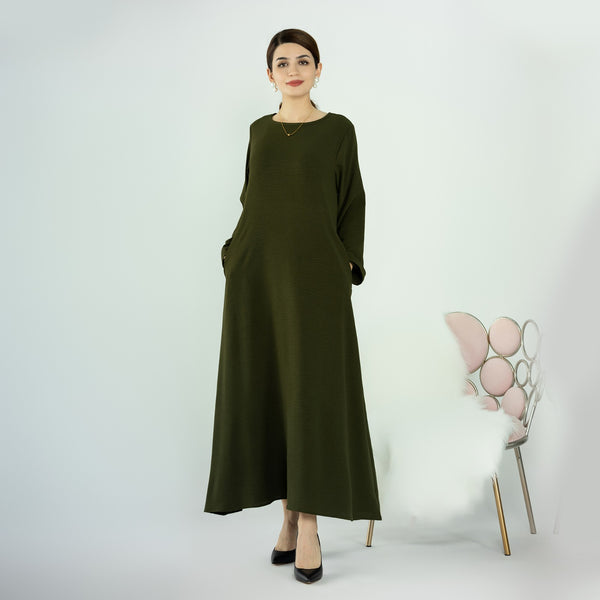 Mosgroen Jazz Crêpe Abaya Jurk