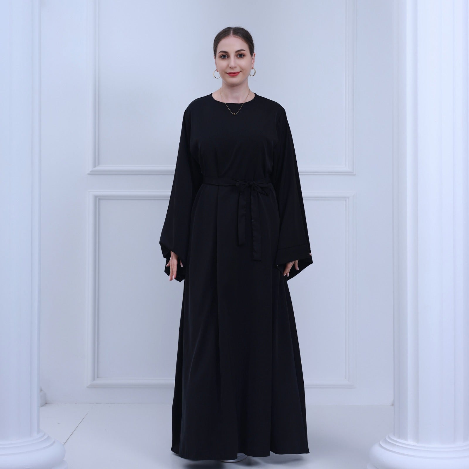Nachtzwart Nida Abaya Jurk