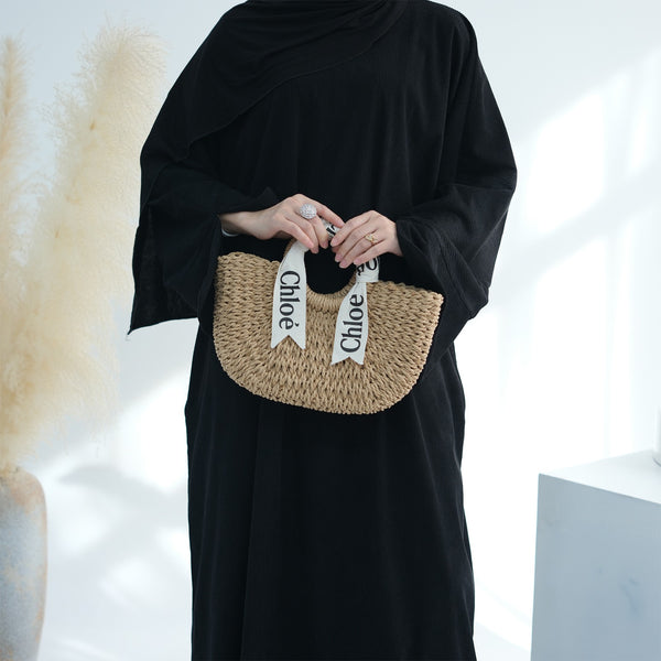 Nachtzwart Winter Corduroy Abaya