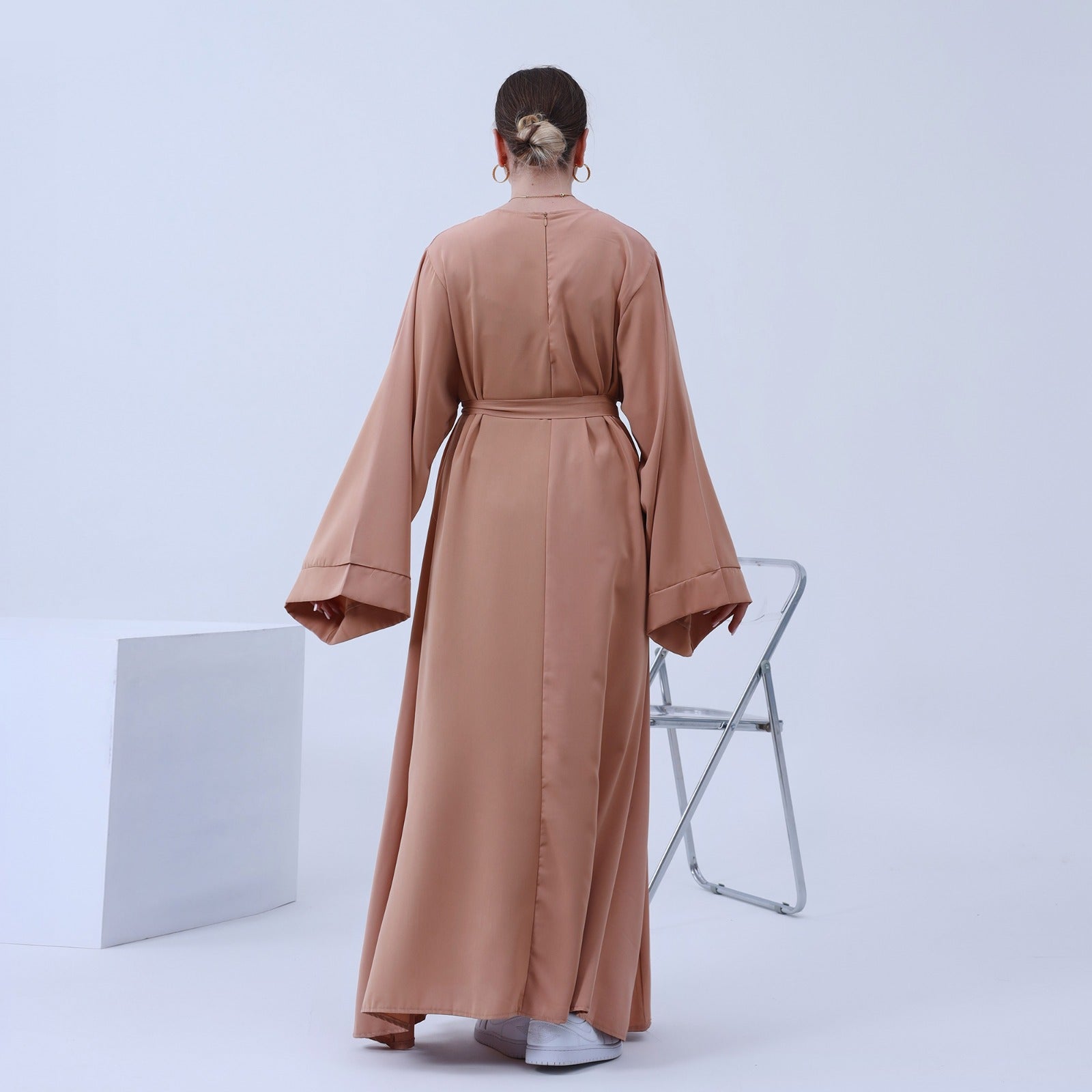 Perzikroze Nida Abaya Jurk