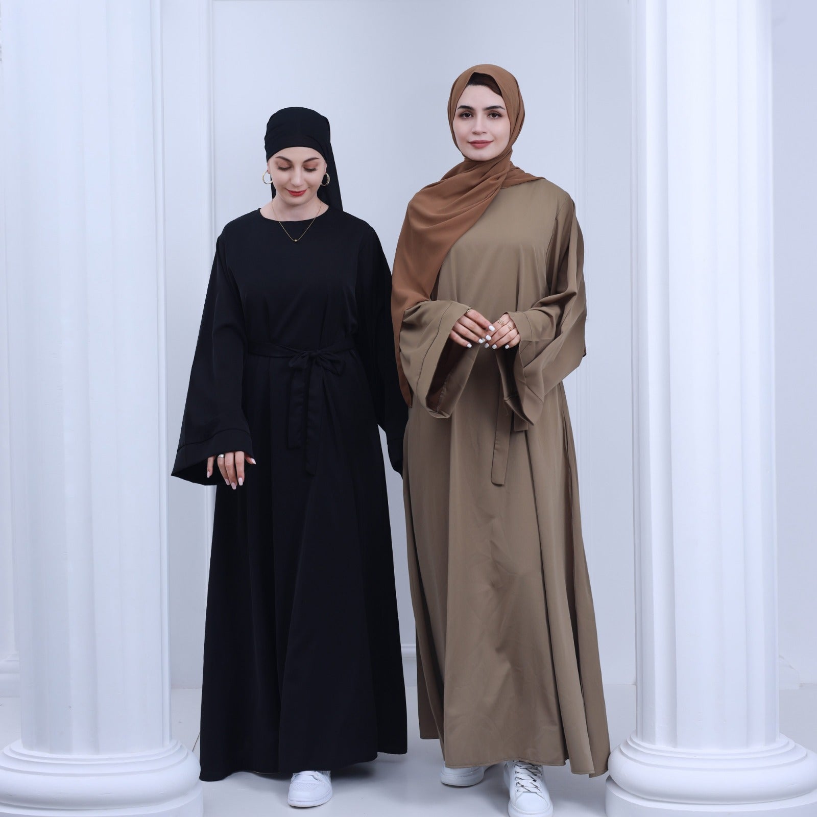 Warm Taupe Nida Abaya Jurk