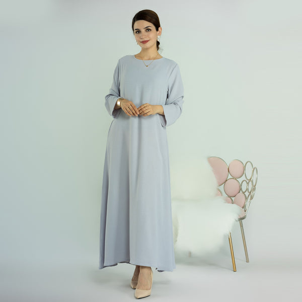 Wolkengrijs Jazz Crêpe Abaya Jurk