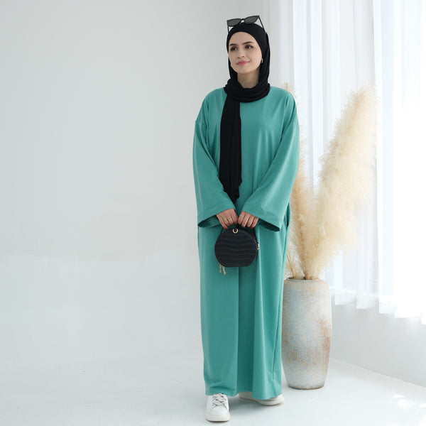 Zeegroen Sweatshirt Abaya Jurk