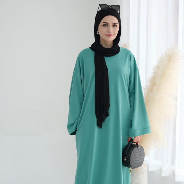 Zeegroen Sweatshirt Abaya Jurk