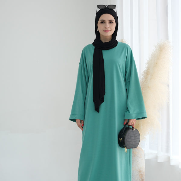Zeegroen Sweatshirt Abaya Jurk