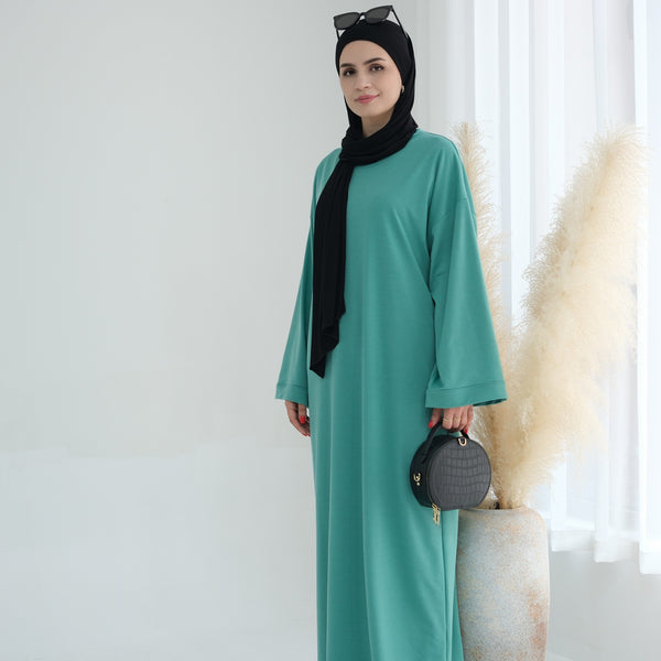 Zeegroen Sweatshirt Abaya Jurk